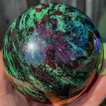 Ruby in zoisiet Large Ruby in Zoisite Qaulity sphere -