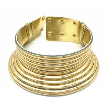 Afrikaanse stijl Choker / Gouden Hoge halsketting, Ophalen of Verzenden, Nieuw