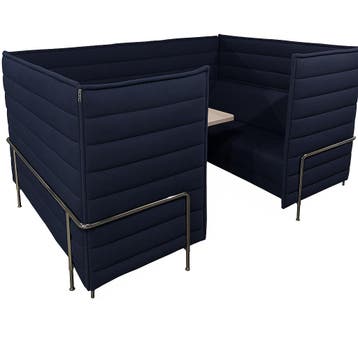 Vitra Alcove Cabin Highback, dubbele 2-zitter, blauw, Overige plaatsen, Ophalen of Verzenden, Gebruikt, Tafel