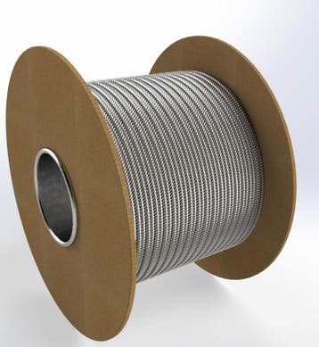 Staalkabel 5mm 100 meter meter op haspel Type P, Verzenden, Nieuw