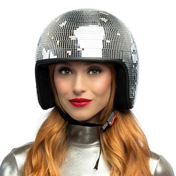 Disco Helm 70s Zilver, Ophalen of Verzenden, Nieuw