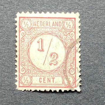Cijfer [N.V.P.H. nr. 0030EI], Postzegels en Munten, Ophalen of Verzenden, Gestempeld