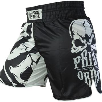 Fightshorts PRiDEorDiE Reckless Bones Zwart, Ophalen of Verzenden, Nieuw