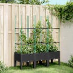 vidaXL Plantenbak met latwerk 120x40x142,5 cm polypropeen, Verzenden, Nieuw, Kunststof