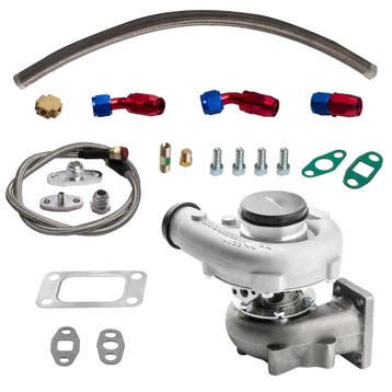 Turbo T3 T4 T04E 0.50/0.63 A/R met olietoevoer- en retour..., Verzenden, Nieuw, Universele onderdelen