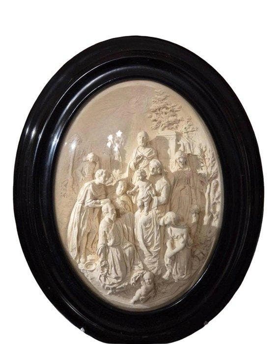 Bas-relief dat de aanbidding van de Drie Koningen uitbeeldt, Antiek en Kunst, Kunst | Niet-Westerse kunst