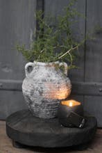 Kruik Raw greywash 16 cm, Huis en Inrichting, Woonaccessoires | Vazen, Ophalen of Verzenden, Nieuw