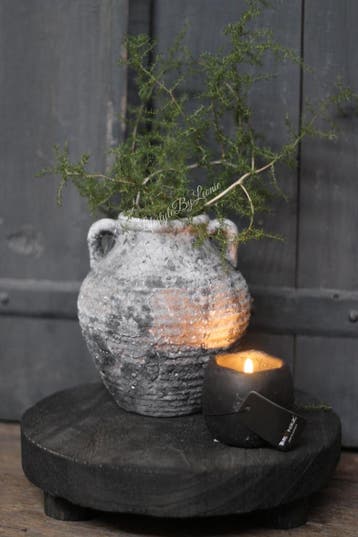 Kruik Raw greywash 16 cm, Huis en Inrichting, Woonaccessoires | Vazen, Ophalen of Verzenden, Nieuw