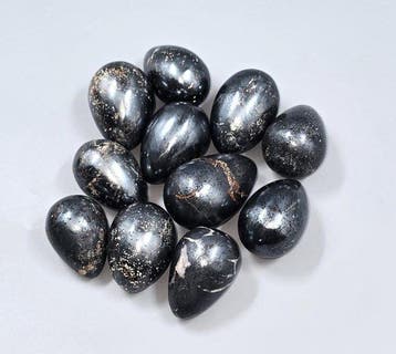 KAM’R GEM | Zilveren Hematiet Kristal Helende Eieren -
