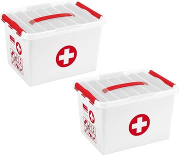 Sunware Q-line EHBO-doos met inzet/vakverdeling 6 liter Set, Ophalen of Verzenden, Nieuw