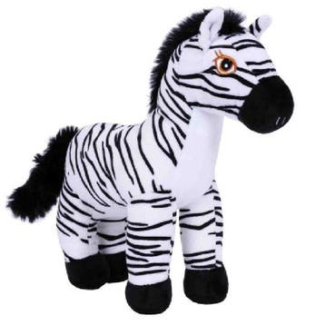 Zebra Zaza knuffel - pluche - wit/zwart - 26 cm - wilde, Verzenden, Nieuw