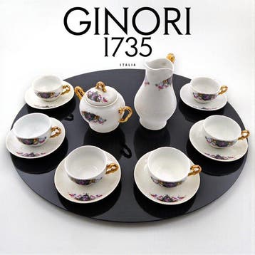 Richard Ginori (1735) - Koffie- en theeservies - x6 Persone:, Antiek en Kunst