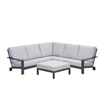 Garden Impressions Coba loungeset 4-delig donker grijs -, Verzenden, Nieuw