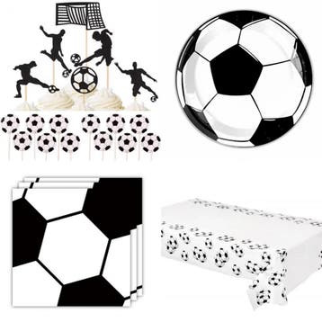 33-delige voetbal set met tafelkleed, bordjes en servetten, Ophalen of Verzenden, Nieuw, Overige typen