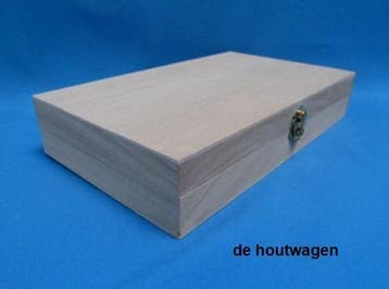 penselenkist - houten penselen kist 27 x 16 x 5 cm., Ophalen of Verzenden, Nieuw, Overige typen