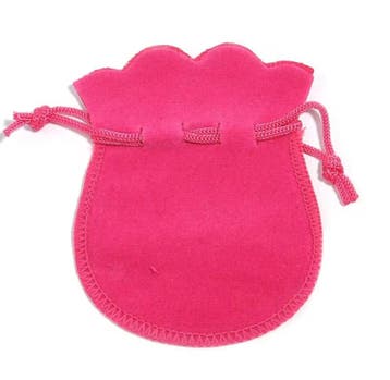 5x zakje velours Hot Pink 9x12cm (Velours  Fluweel), Ophalen of Verzenden, Nieuw, Cadeauzakje