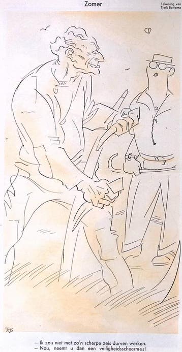 Werkende man op het land op spotprent (lijst optie, Lithos), Verzenden