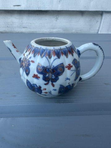 Theepot - Porselein - Kangxi vlinder decor