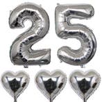 25-jarig jubileum set met buttons en folie ballonnen, Hobby en Vrije tijd, Feestartikelen, Verzenden, Nieuw, Versiering, Geboorte of Huwelijk