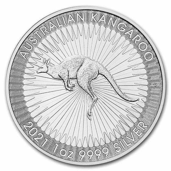 Kangaroo 1 oz 2021 (Perth Mint) (slechts 17.5% boven spot), Postzegels en Munten, Munten | Oceanië, Losse munt, Zilver, Verzenden