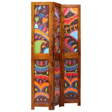 vidaXL Kamerverdeler Honingbruin 105 x 1,5 x 180 cm Massief, Verzenden, Nieuw
