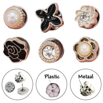 Fako Bijoux - Pin Broche Mini - Steek Pin Knopen Set - 6, Verzenden, Nieuw
