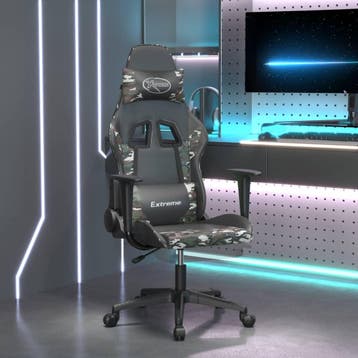 vidaXL Gamestoel met voetensteun kunstleer zwart en, Verzenden, Nieuw, Groen
