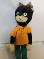 Schuco - Speelgoed Zwarte kat knuffel bigo bello - 1960-1970, Antiek en Kunst, Antiek | Speelgoed