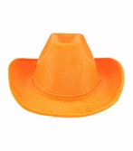 Cowboyhoed - Western Hoed - Velvet - One Size - Oranje, Nieuw