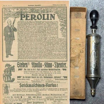 Rare Perolin Luxury Air Disinfector Pump with Original, Antiek en Kunst