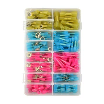 Assortimentsdoos Kabelschoenen Met Krimpkous | 210-delig, Ophalen of Verzenden, Nieuw