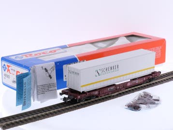 Schaal H0 Roco 46583 containerwagen Sdkms Schenker van..., Hobby en Vrije tijd, Modeltreinen | H0, Gelijkstroom, Overige typen