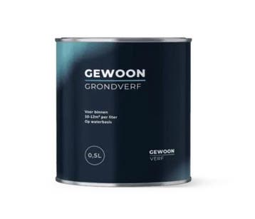 Gewoon Grondverf Waterbasis - RAL 7016 - 1 liter, Overige kleuren, Nieuw, Ophalen of Verzenden, Verf