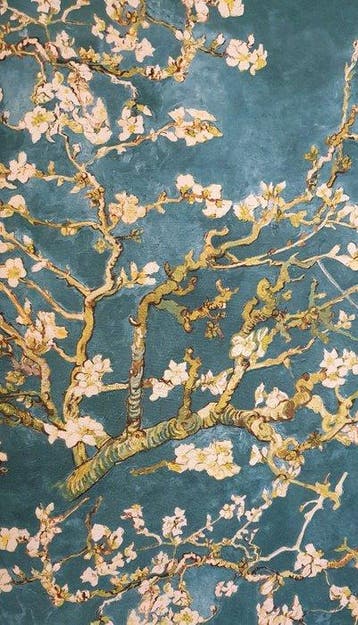 Stof Van Gogh amandelbloesem - Artmaison Artistic Design -, Antiek en Kunst