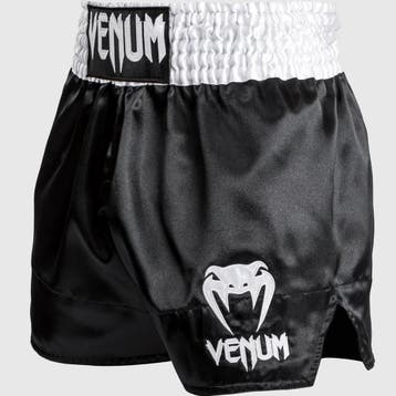 Venum Classic Muay Thai Shorts Kickboks Broekjes Wit Zwart, Zwart, Vechtsport, Ophalen of Verzenden, Venum