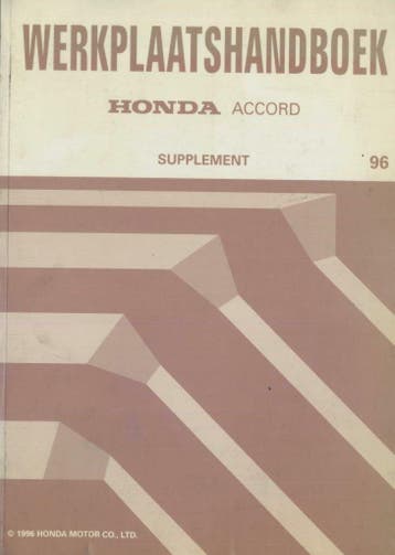 1996 Honda Accord werkplaatshandboek Supplement, Verzenden