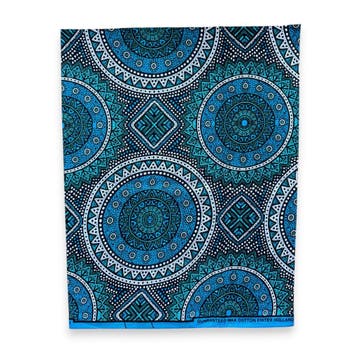 Fat Quarter Afrikaanse Wax Print Stof - Blauw Petrol FTQ 872, Ophalen of Verzenden, Nieuw