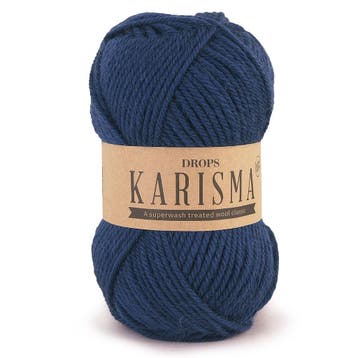 DROPS Karisma Uni Colour - 37 donkerblauw/groen - Wol Gare, Ophalen of Verzenden, Nieuw
