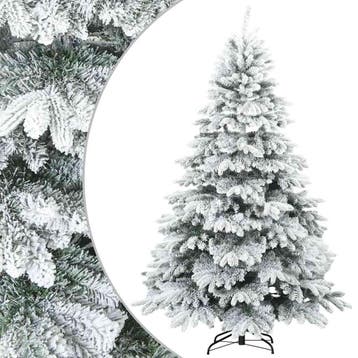 vidaXL Kunst Kerstboom met Geveerde Takken, Sneeuw Bedekt, Verzenden, Nieuw