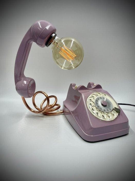 Tafellamp - Plastic, Koper, Metaal - Telefoon uit de jaren, Antiek en Kunst, Kunst | Designobjecten