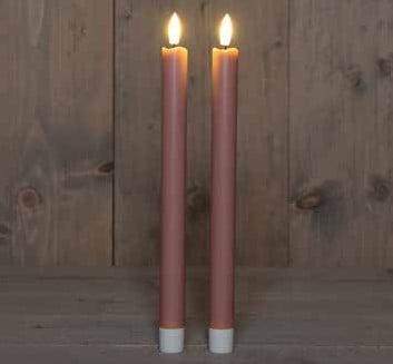 Ledkaars 3d flame candle antique pink annas collection d, Ophalen of Verzenden, Nieuw