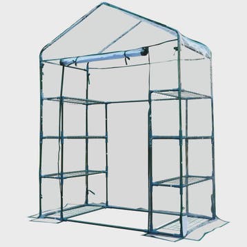 Outsunny Kweekkas Tuinkas met 4 etages - 143x73x195cm - PVC, Verzenden, Nieuw