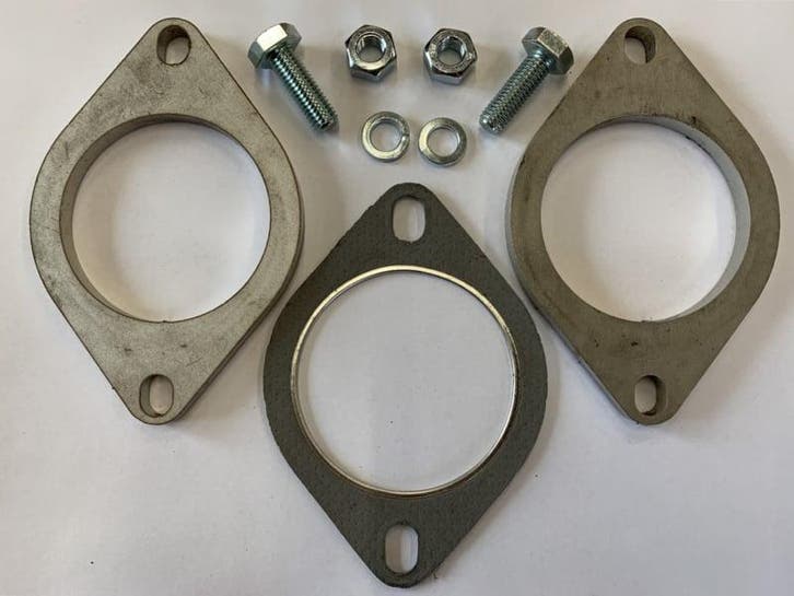 3 inch 2-gaats flens kits incl. pakking, Auto-onderdelen, Uitlaatsystemen, Nieuw, Ophalen of Verzenden