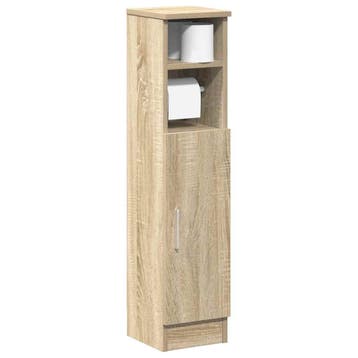 vidaXL Badkamerkast met rolhouder 20,5x22x90 cm sonoma, Verzenden, Nieuw, (Half)hoge kast