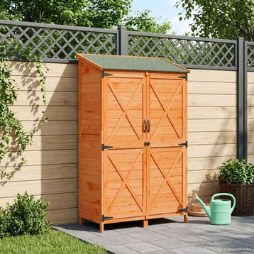 vidaXL Tuinschuur Bruin 106 x 56 x 176,5 cm Massief, Verzenden, Nieuw