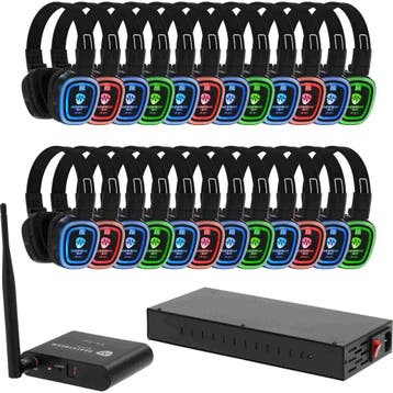 Devine BeatStream Silent Disco set met 24 hooftelefoons +, Verzenden, Nieuw
