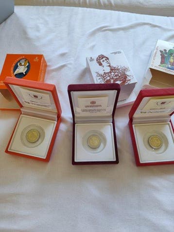 Vaticaan. 2 Euro 2015/2021 (3 coins) Proof (Zonder