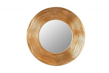 Elegante wandspiegel CIRCLE 100cm goud rond met versierde, Huis en Inrichting, Ophalen of Verzenden, Nieuw