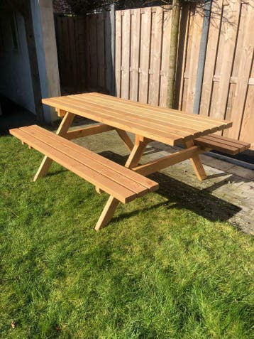 Picknicktafel Douglas meerdere lengtes NIEUW, Tuin en Terras, Picknicktafels, Ophalen of Verzenden, Nieuw, Rechthoekig, Hout