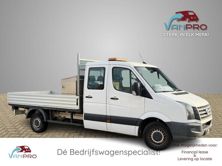 Volkswagen Crafter 35 2.0 TDI L3 Dubbel cabine MARGE GEEN BT, Auto's, Bestelauto's, Lease, Handgeschakeld, Financial lease, Wit